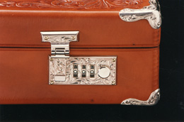 Attache case made in collaboration with premier saddle maker, Donn Leson