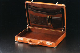 Attache case made in collaboration with premier saddle maker, Donn Leson