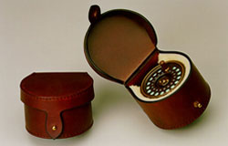 Leather Flyfishing Clamshell Style Reel Case